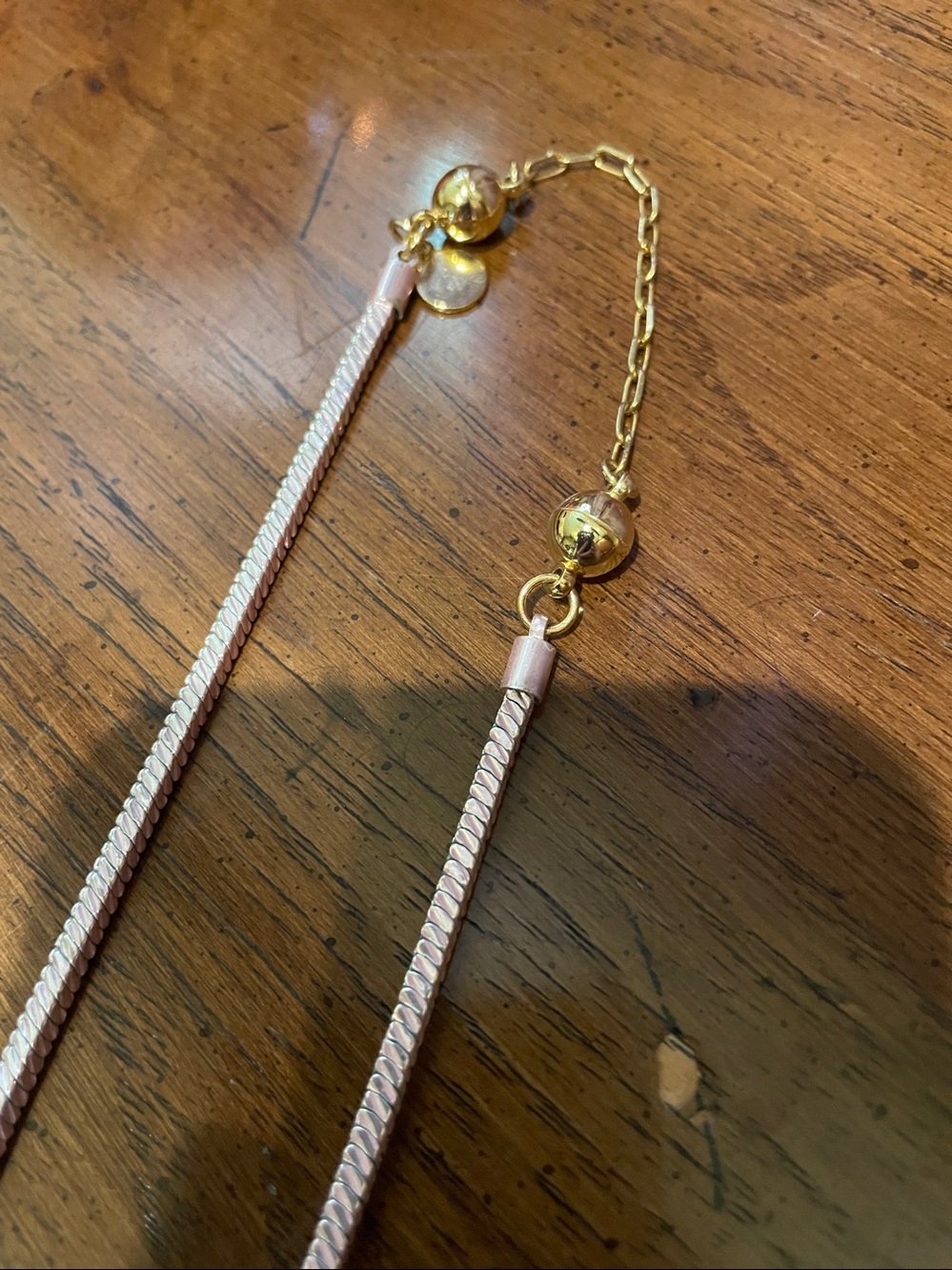 New in Pouch BAR By Alexa Rae Portia Necklace in tickle me pink - Picture 4 of 7